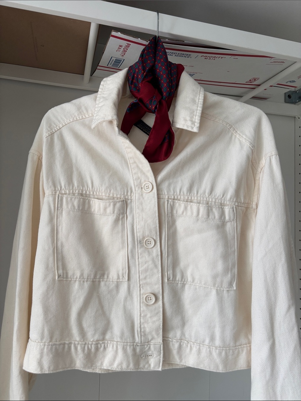 Old Navy Cream Button-Up Jean Jacket
